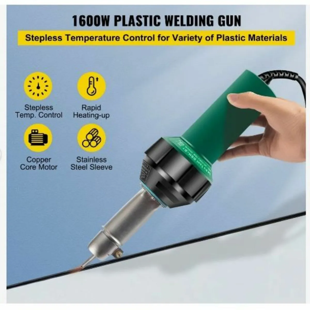 Roofing Welder, 8 Pcs PVC Welding Gun, 1600W - Image 2