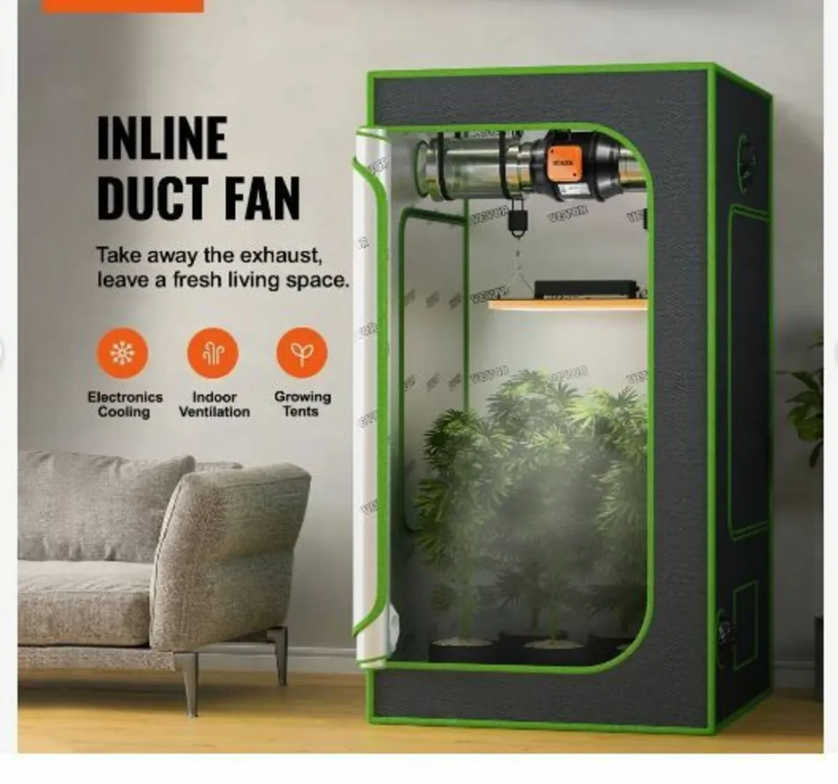 Inline Duct Fan, 152.4mm 323.7 CFM - Image 2