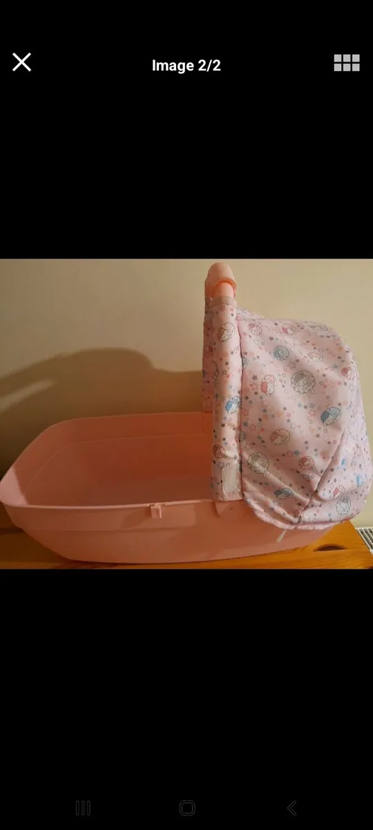 Baby Annabel carry cot and doll - Image 2