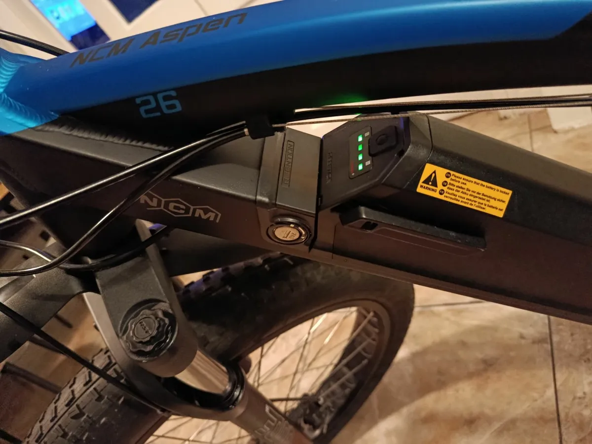 NCM fat tyre e bike 80 k range on full charge - Image 3