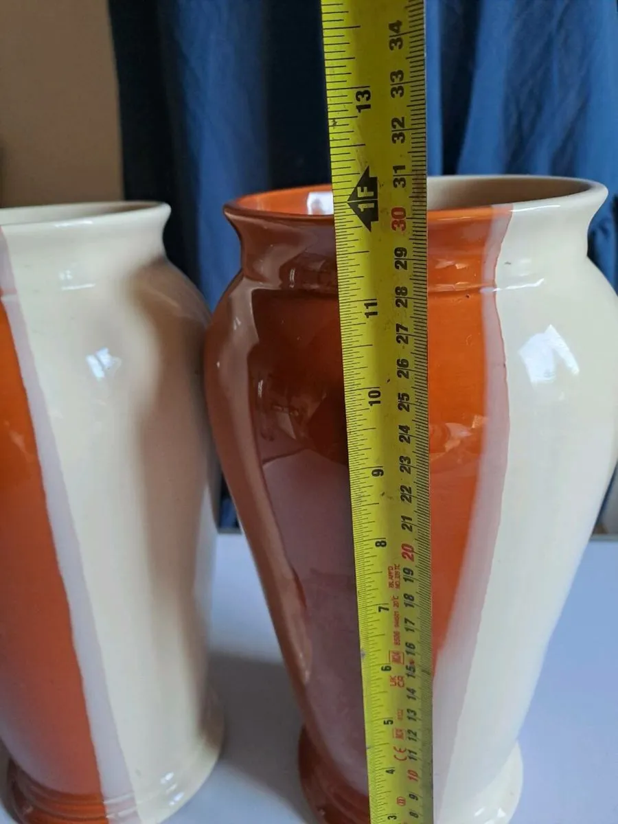 Pair of Vintage Art Deco Style Ceramic Vases - Image 3