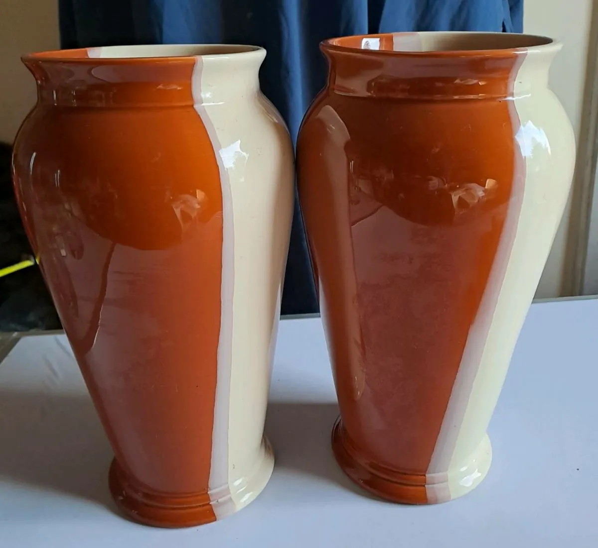 Pair of Vintage Art Deco Style Ceramic Vases - Image 1