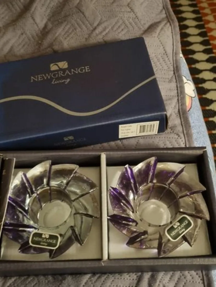 Two crystal candlesticks NEWGRANGE - Image 1