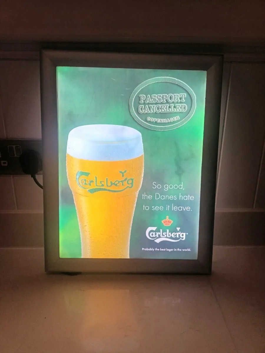 BAR/MAN CAVE CARLSBERG ILLUMINATED SIGN - Image 1