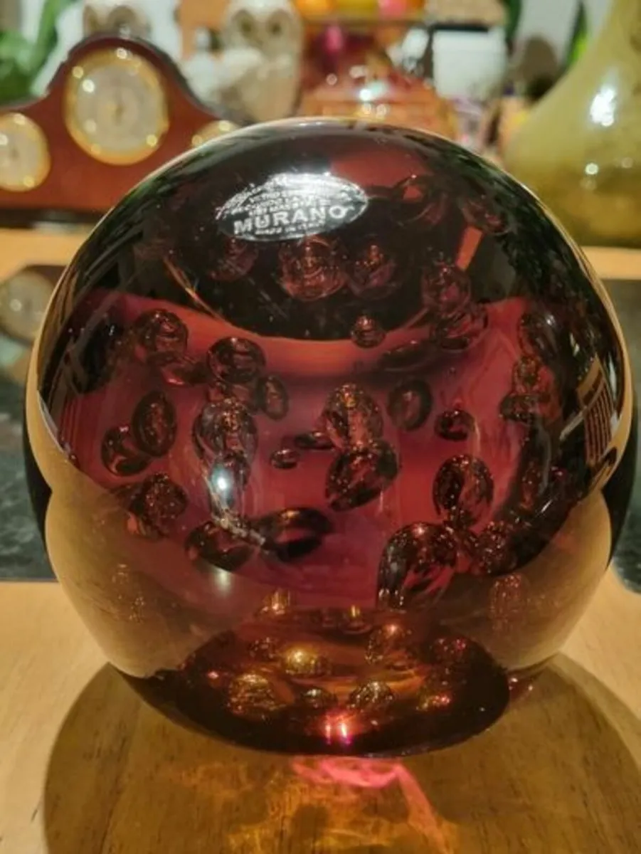 Vintage large Murano glass tea candle holder - Image 3