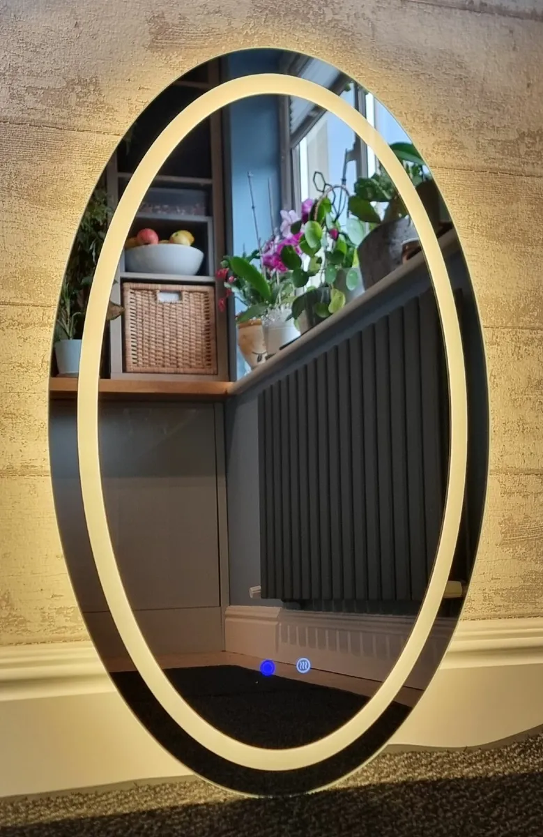 LED Bathroom Mirror Oval 50x80cm - Image 4