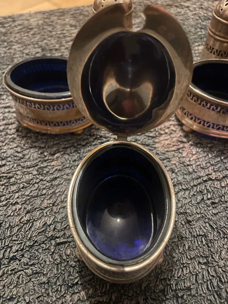 Antique five piece cruet set - Image 2