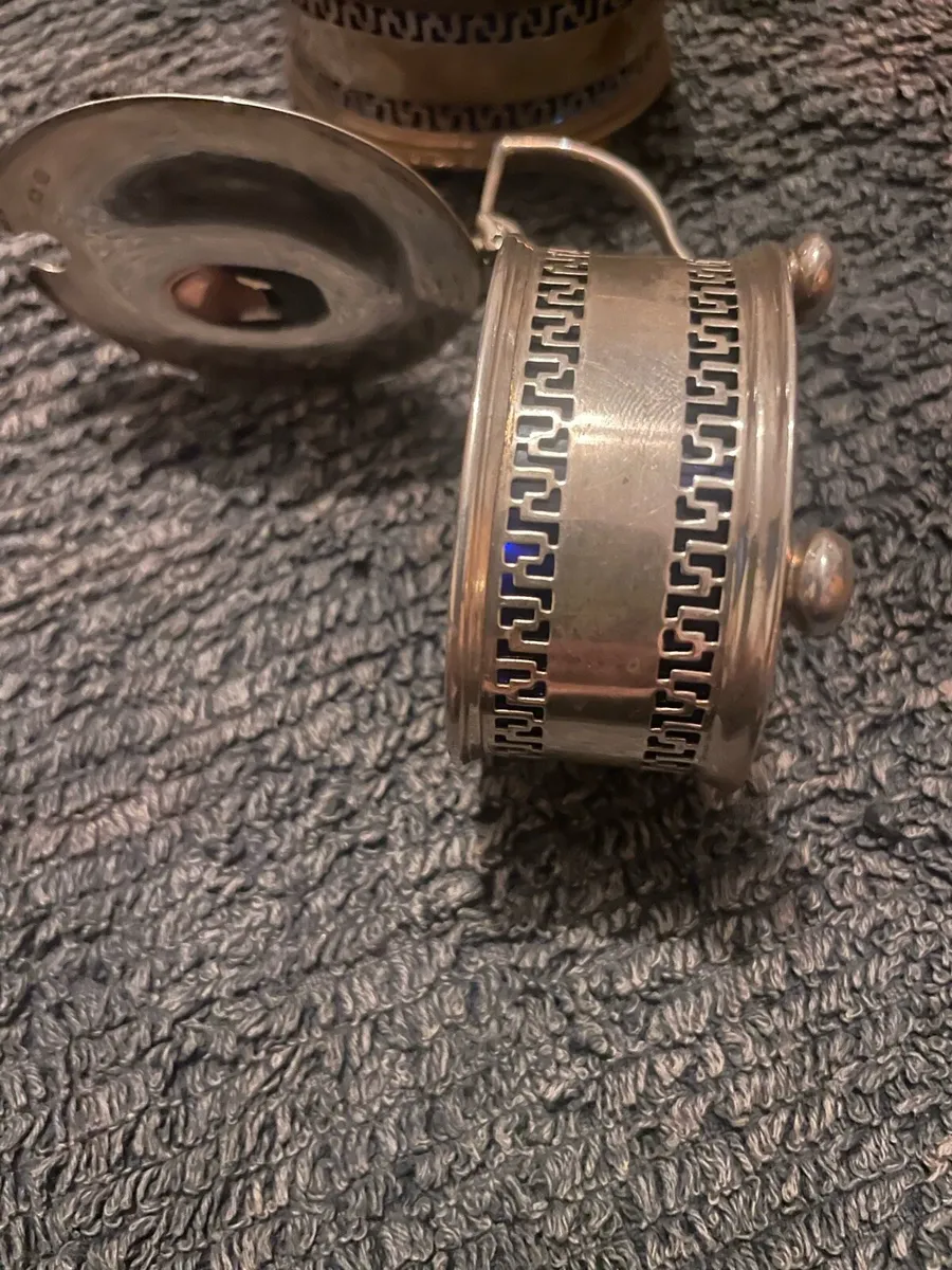 Antique five piece cruet set - Image 3