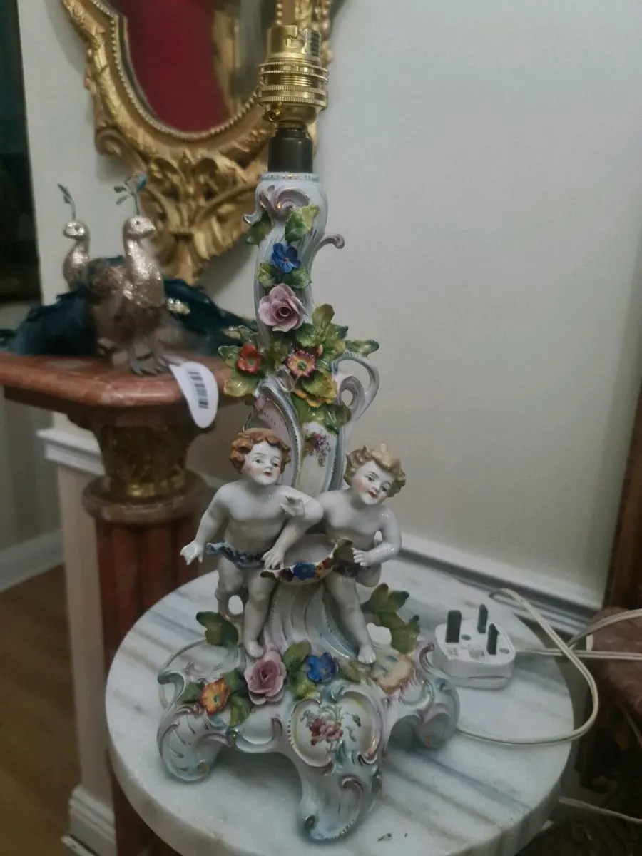 Antique porcelain lamp - Image 1