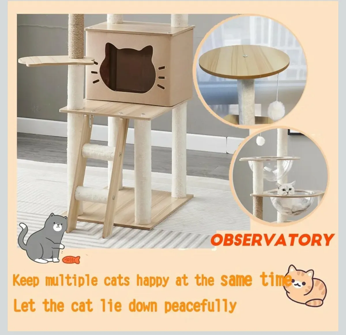 Modern Sleek Cat Tree - Image 3