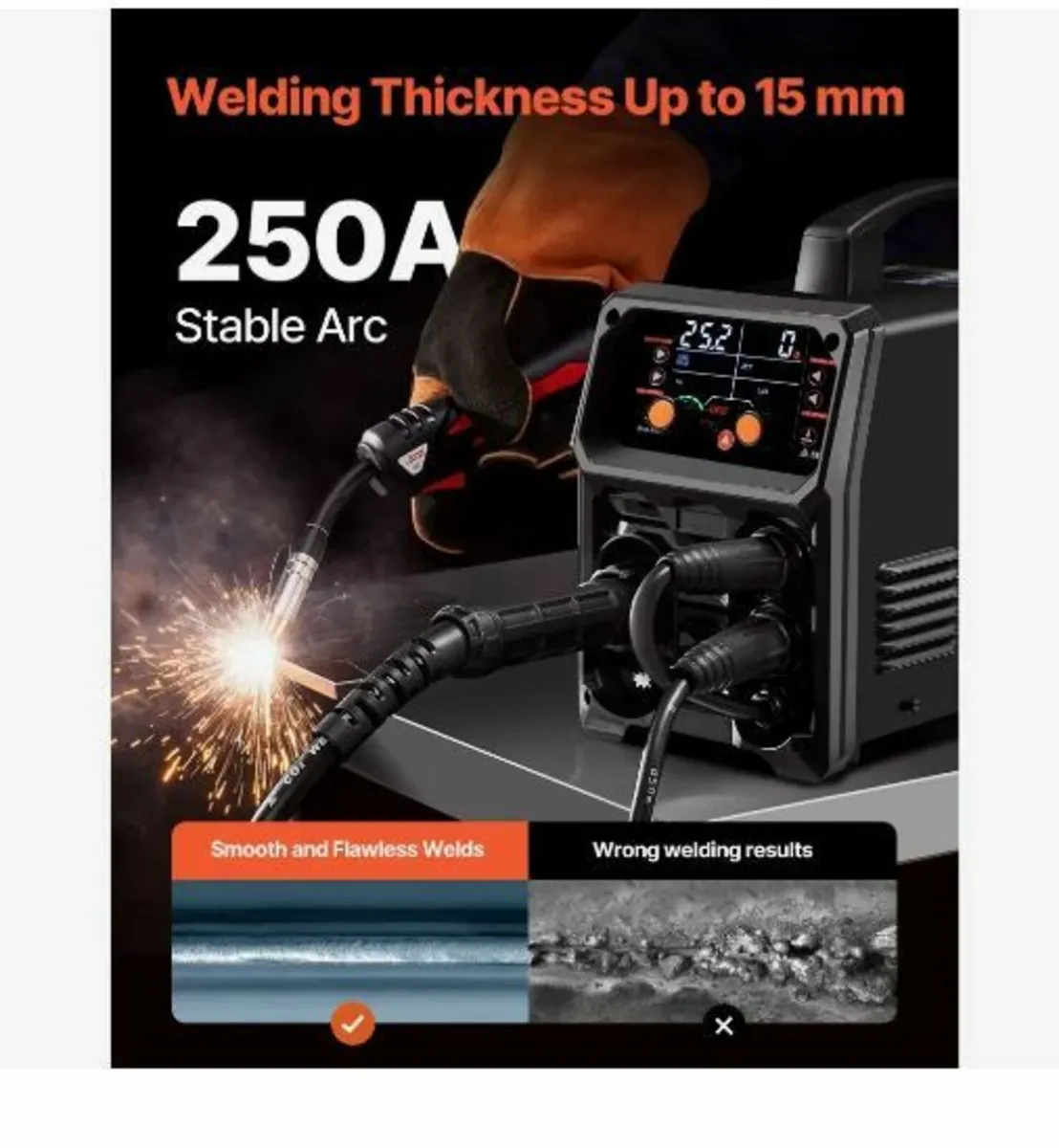 Pro MIG Welder, 250Amp Pluse Mig Welding - Image 3