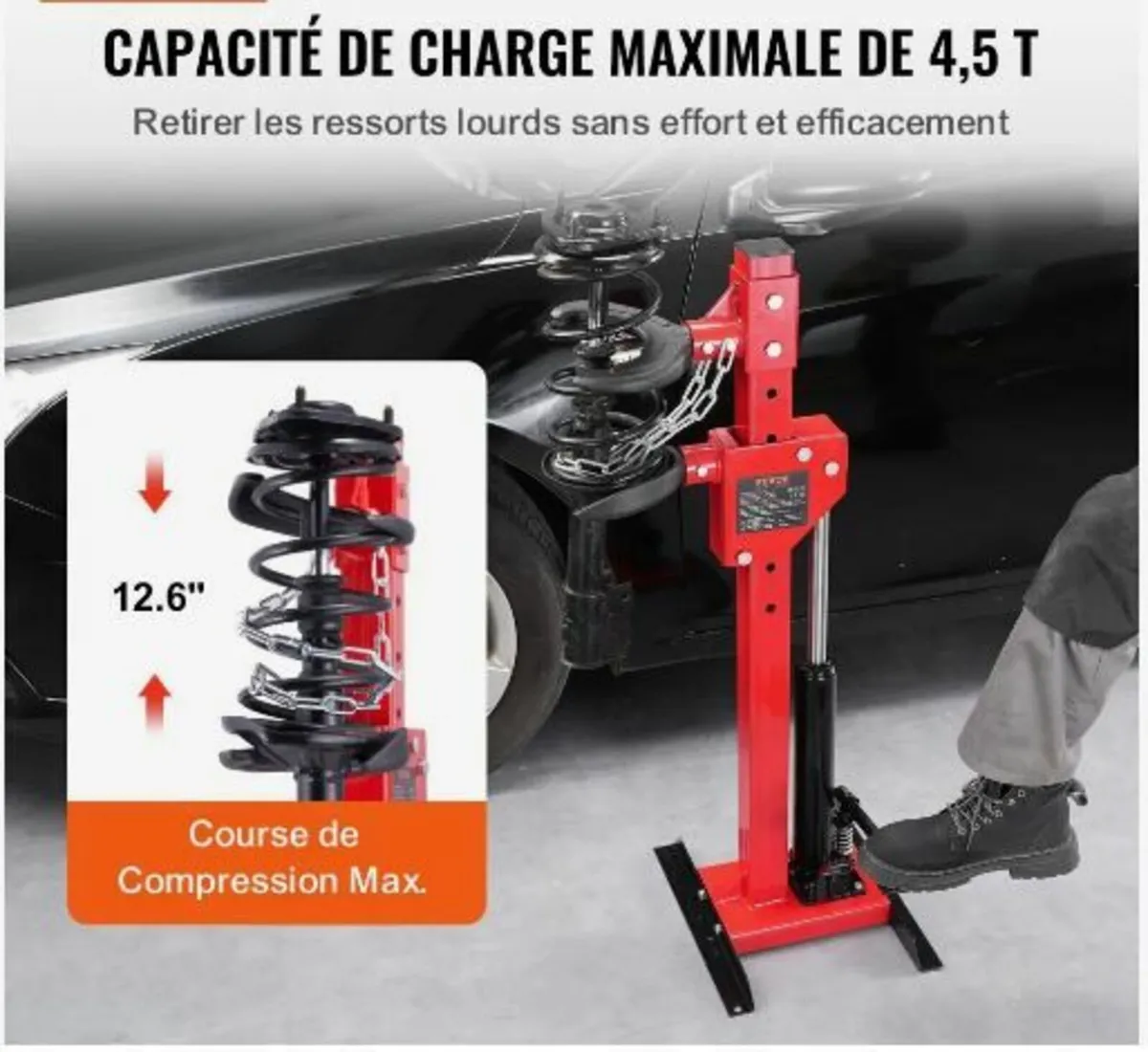 Strut Spring Compressor, 4.5 Ton - Image 2