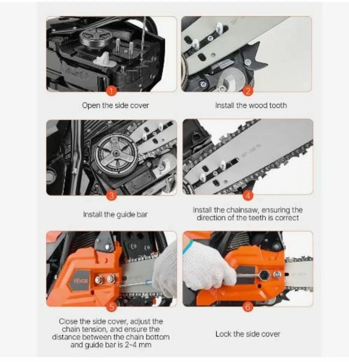 62 cc Gas Chainsaw, 20 inch Gas Powered - Image 4