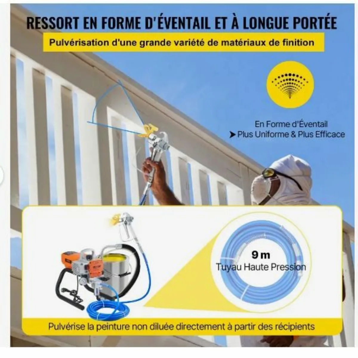 Pro Airless Wall Paint Sprayer, 1800W - Image 4