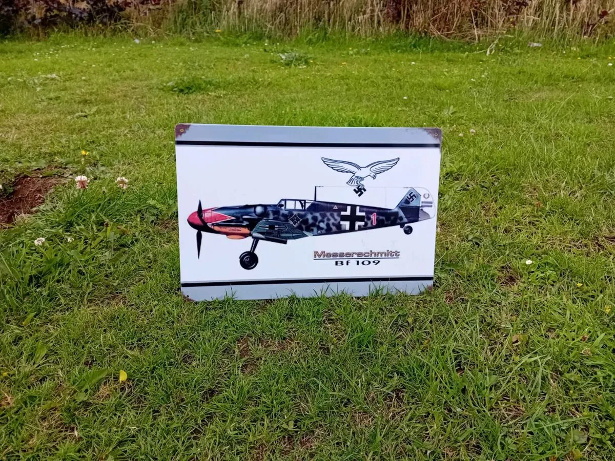 Messerschmitt BF109 Tin Sign - Image 2