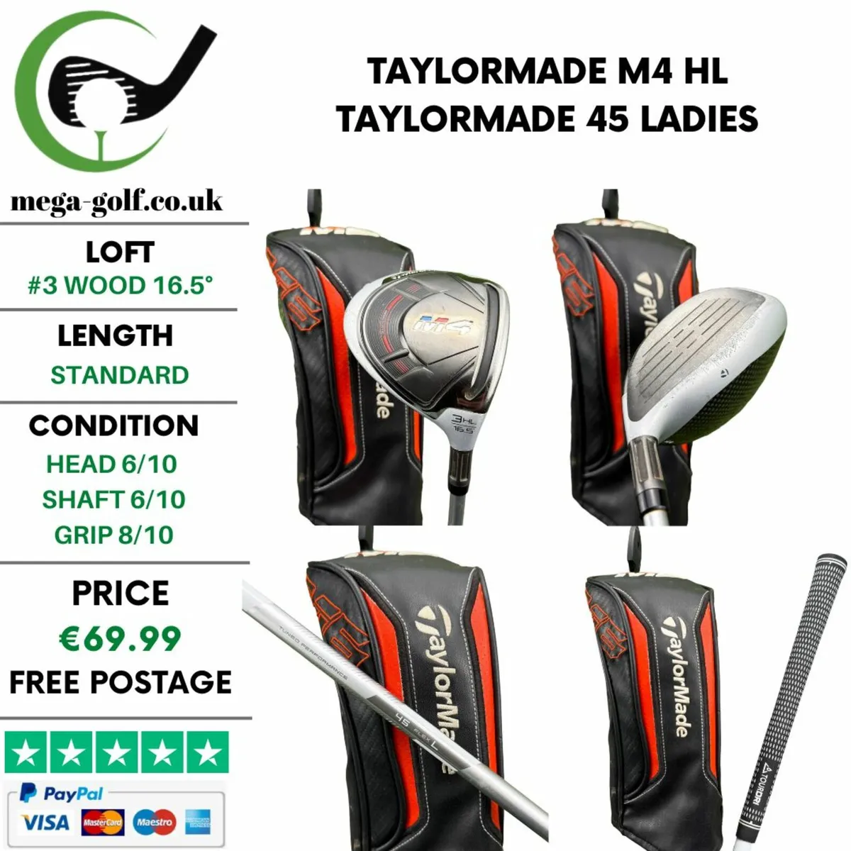 Taylormade M4 HL #3 Wood 16.5° / Ladies - Image 1