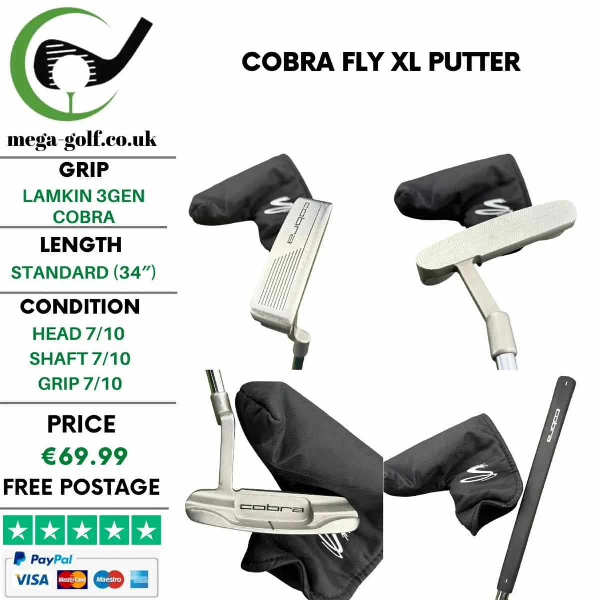 Cobra Fly XL Putter / 34″ - Image 1
