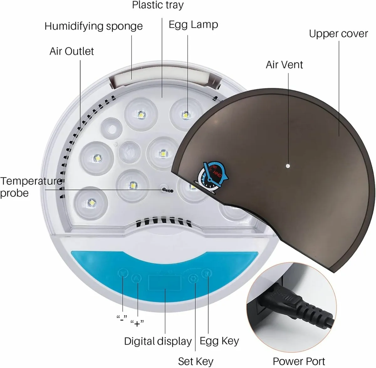 Automatic Egg Incubator 9+4 Bird Egg Hatcher Go - Image 4