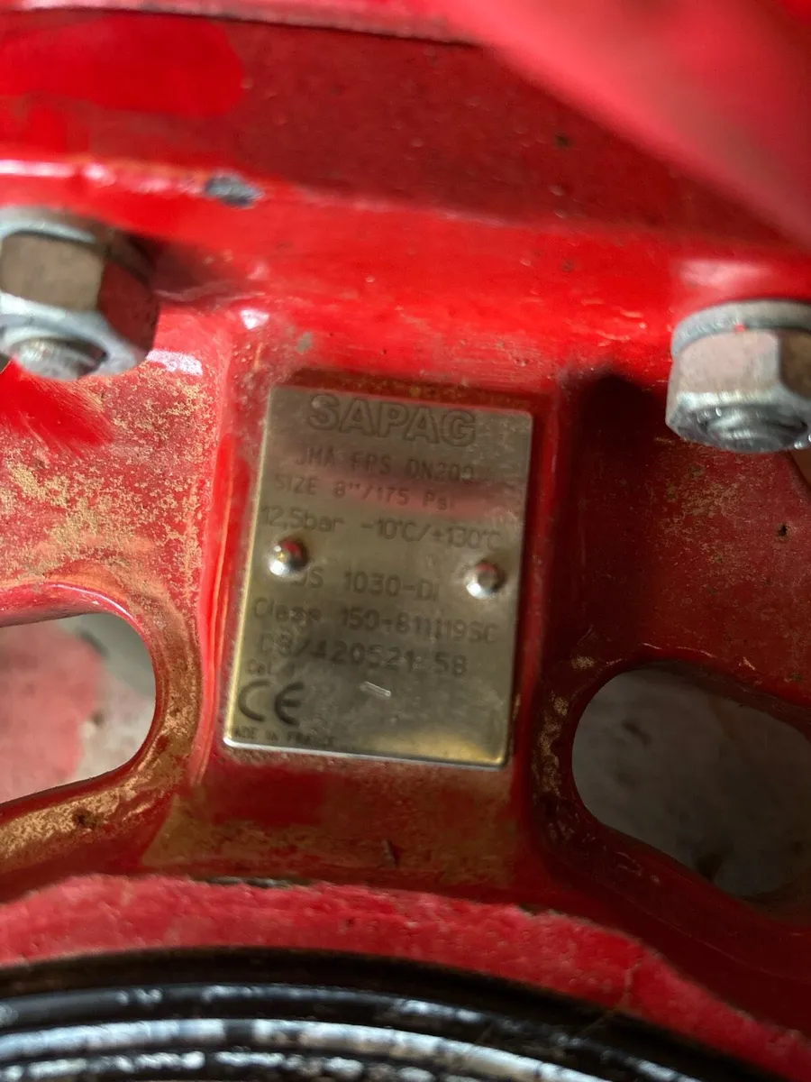 2 × SAPAG DN200 (8”) FM Approved Butterfly Valves - Image 2