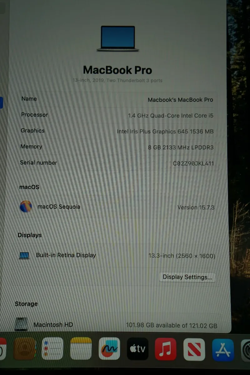 Apple MacBook Pro 13" 2019 i5 | 8GB | 128GB - Image 2