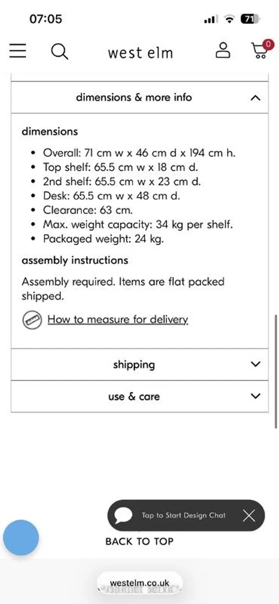 West Elm ladder shelf desk - Image 2