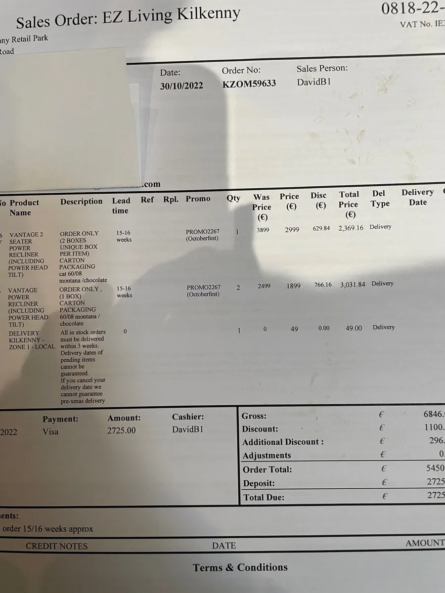 Three Piece Leather Suite - Image 1
