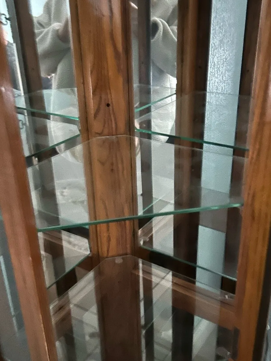 Glass corner cabinet - Image 1