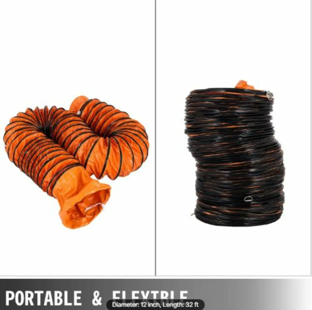 10 M/32ft PVC Flexible Duct Hosing for 300 MM/12 - Image 3