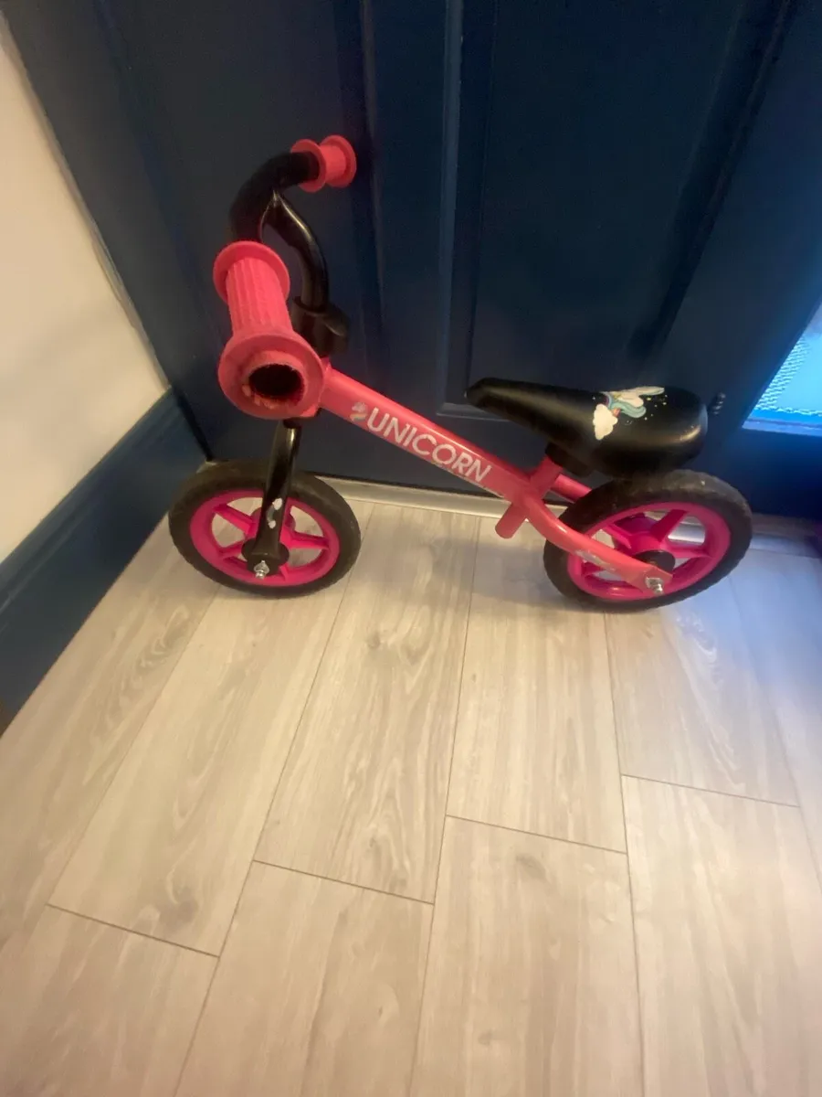 10 inch Unicorn Balance Bike - Image 1