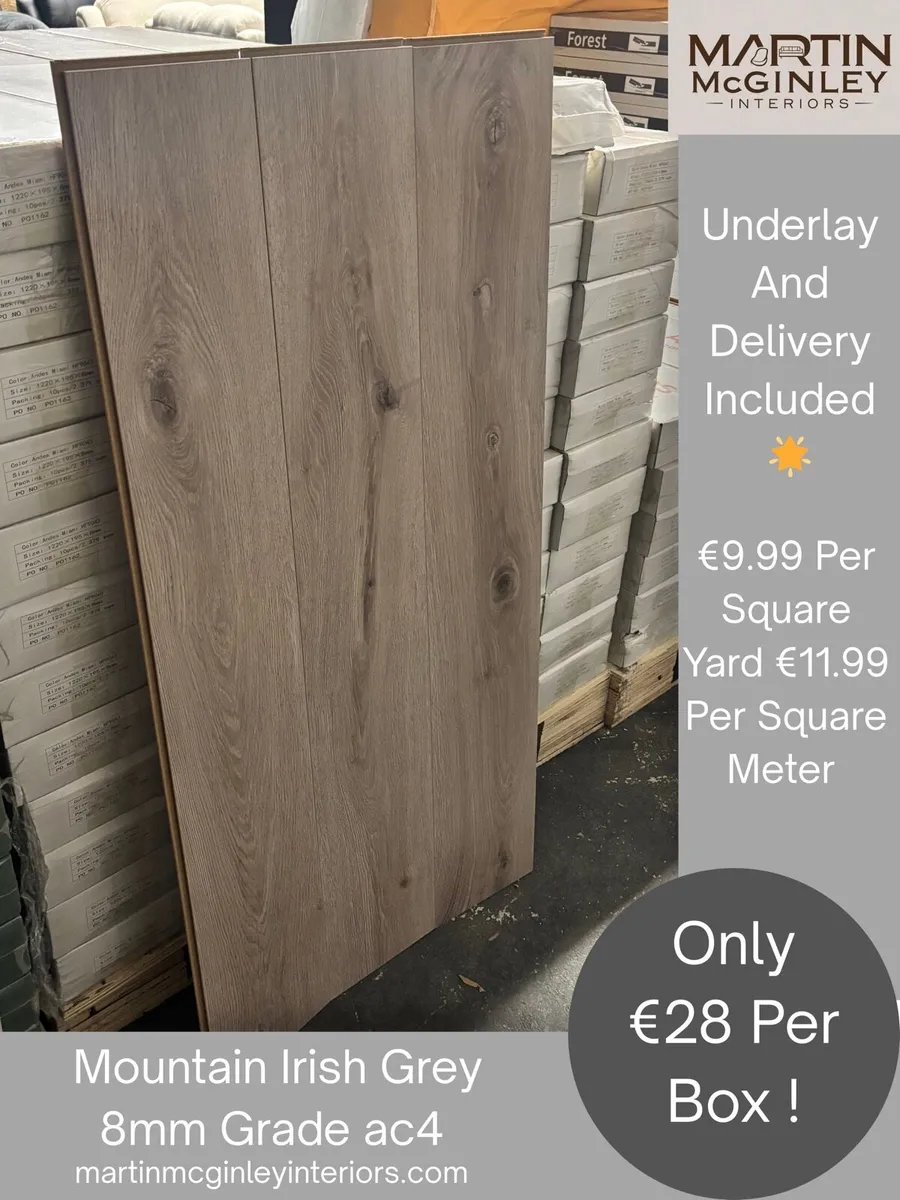 New Mountain Grey 8mm Laminated Flooring - Image 4