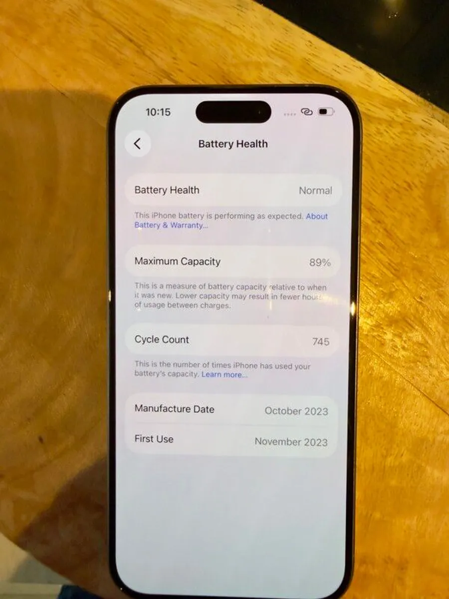 iPhone 15 Pro 128GB  Titanium Mint condition - Image 3