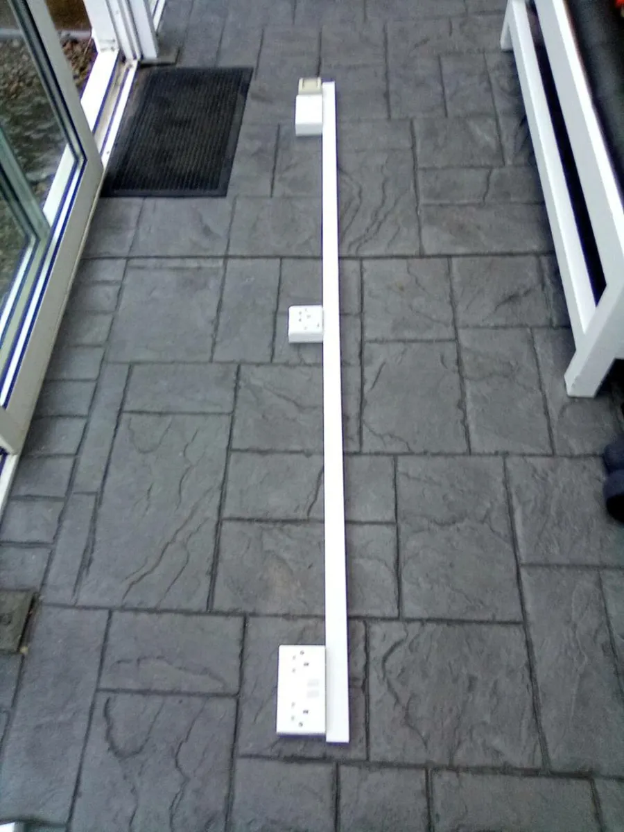 3. SOCKETS. WIRED. AND.  FITTED. ONTO.  TRUNKING - Image 1