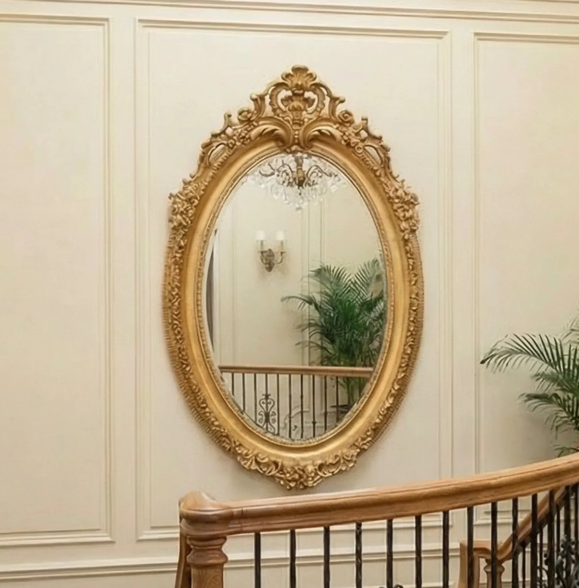 Fabulous very large oval mirror - Image 2