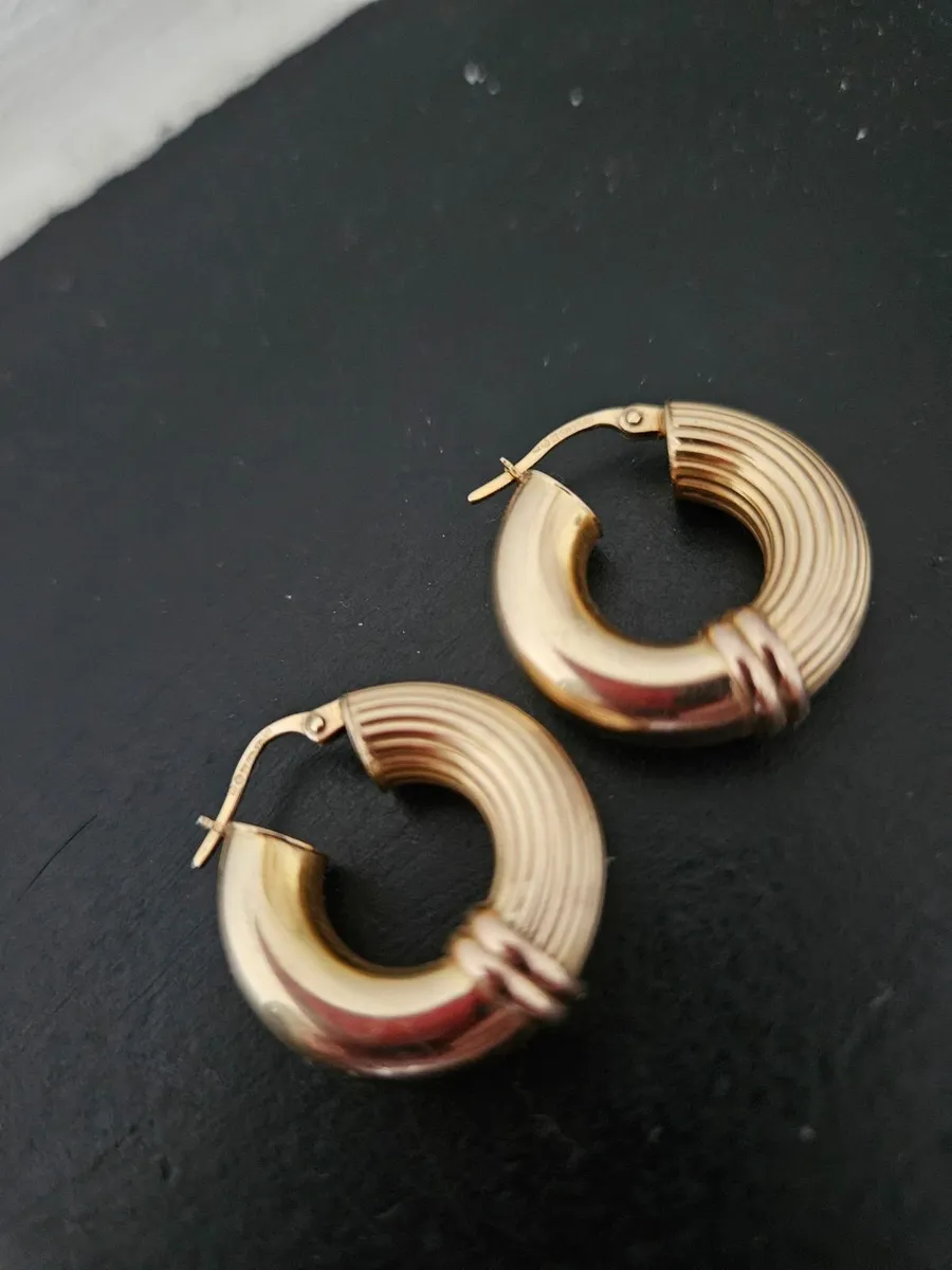 Gold Hoop Earrings - Image 1