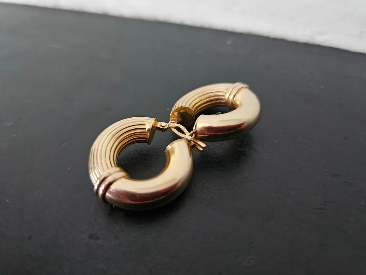 Gold Hoop Earrings - Image 2