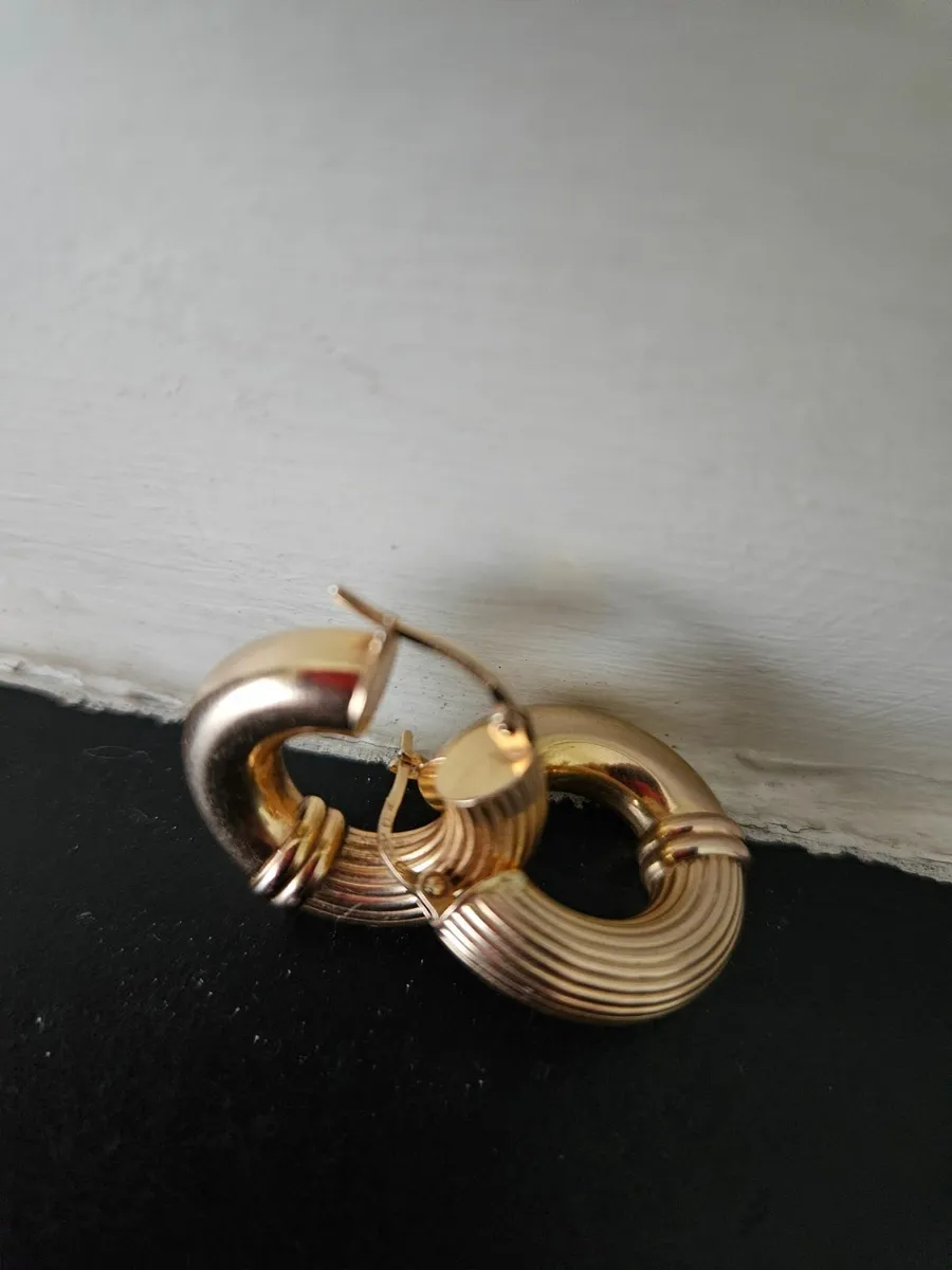 Gold Hoop Earrings - Image 3