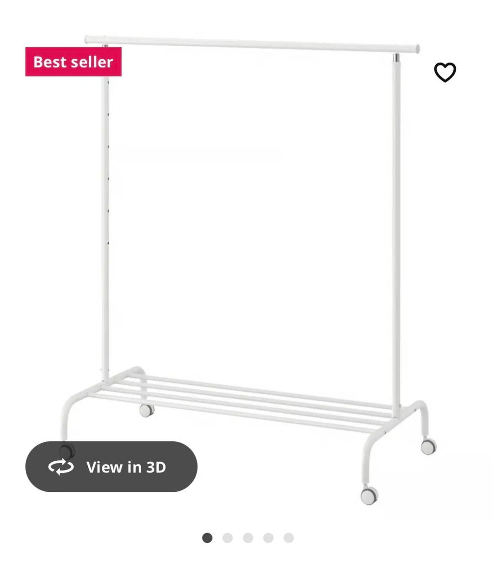 Clothes rail x2 - Image 1