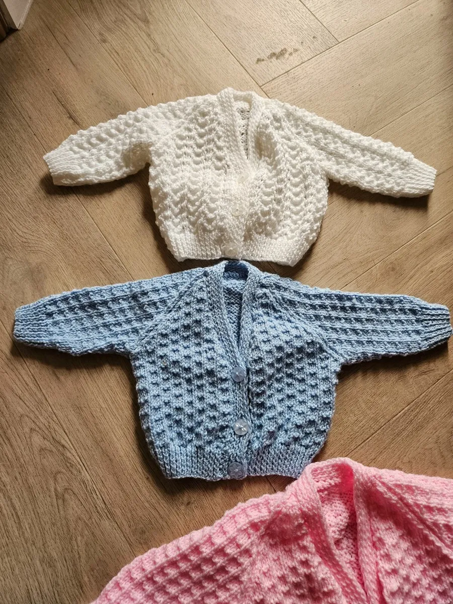 Hand knitted baby cardigans - Image 1