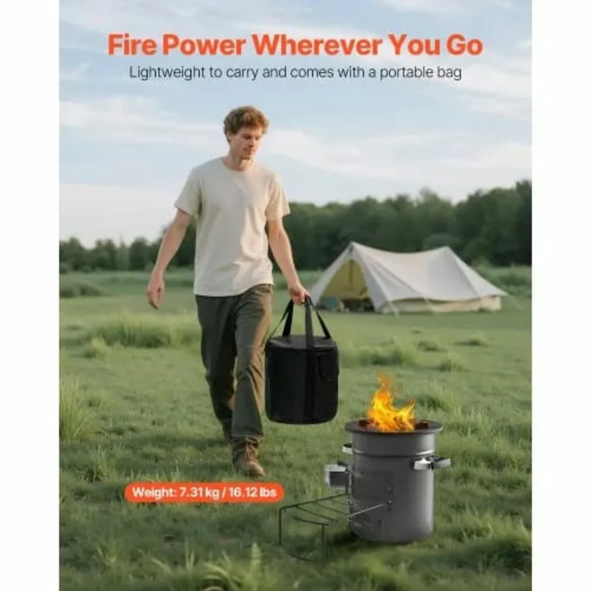 Camping Rocket Stove Wood Burning Portable Rocket - Image 4