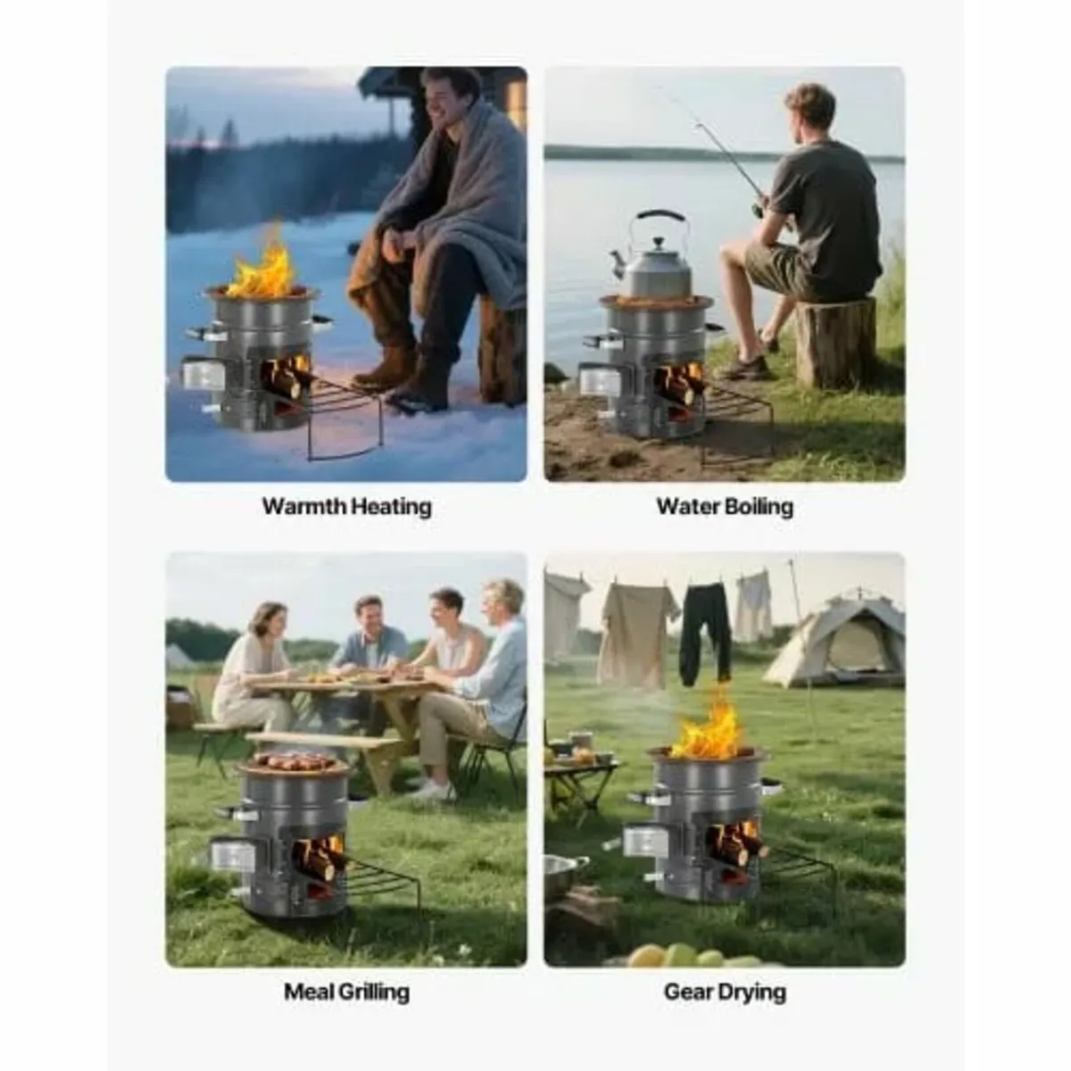 Camping Rocket Stove Wood Burning Portable Rocket - Image 3