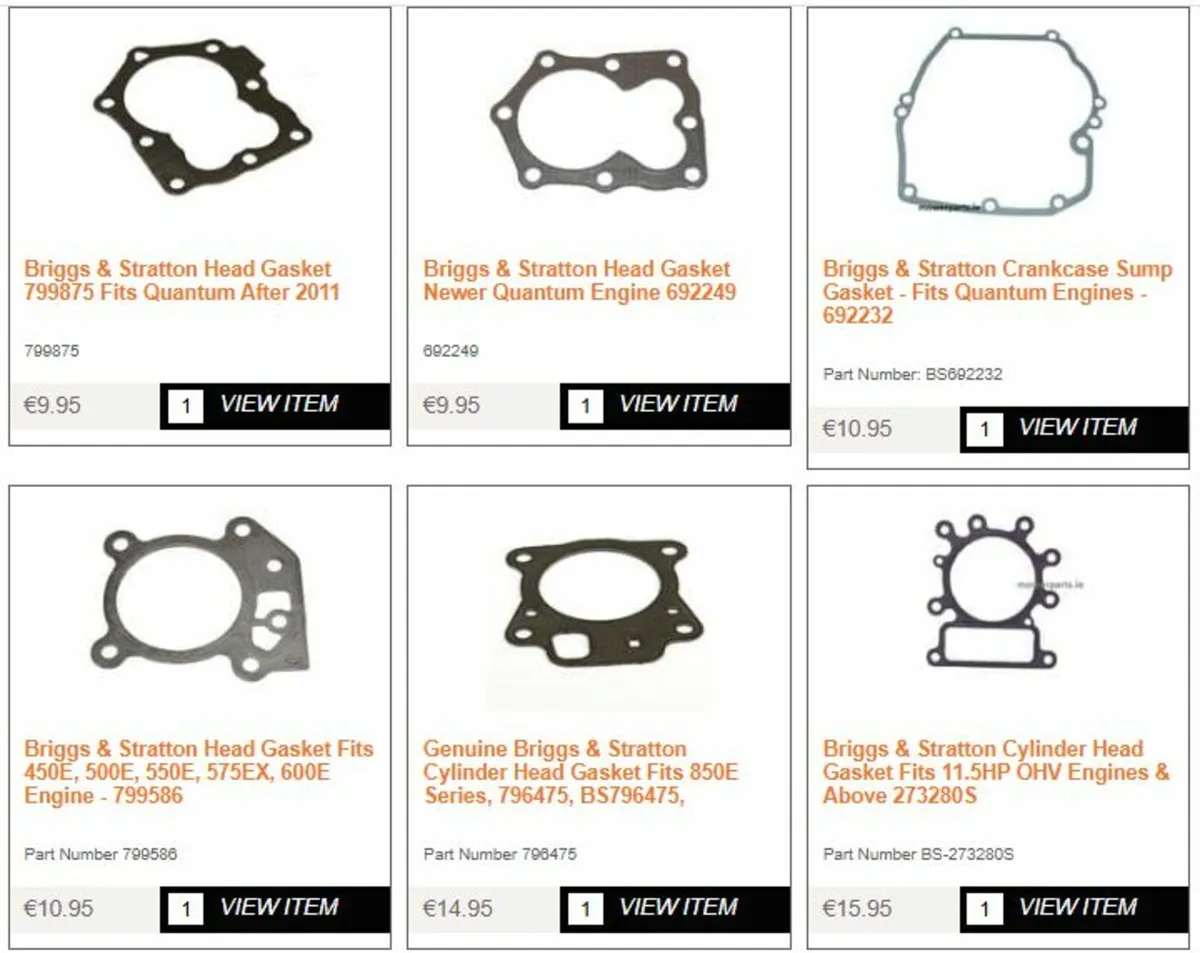 Briggs & Stratton Spare Parts - Image 2