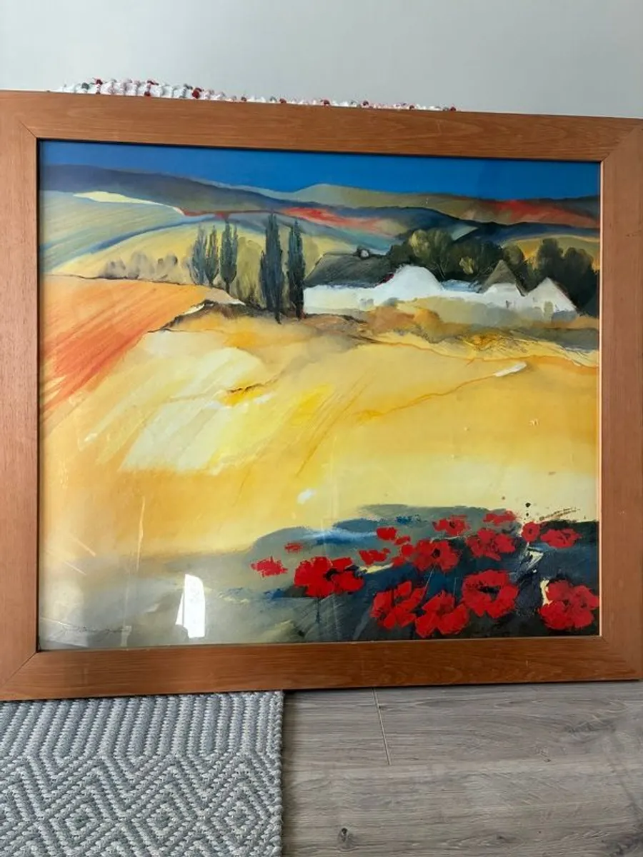 Large Juliane Jahn Framed Print - "Italien Poppies" - Image 1