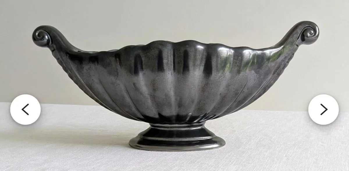 Vintage Dartmouth Gunmetal Mantle Vase, - Image 1