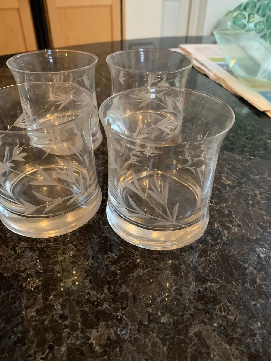 Cut glass tumblers - Image 1