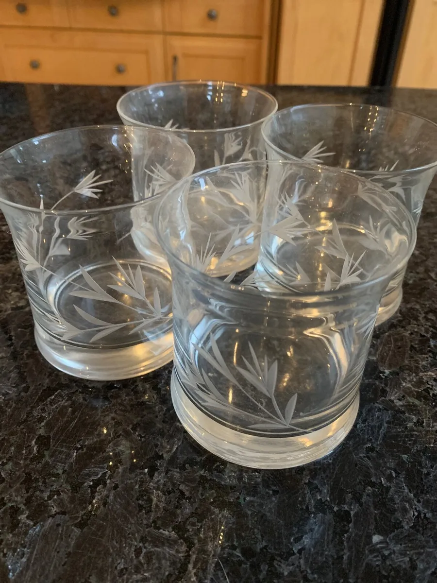 Cut glass tumblers - Image 3