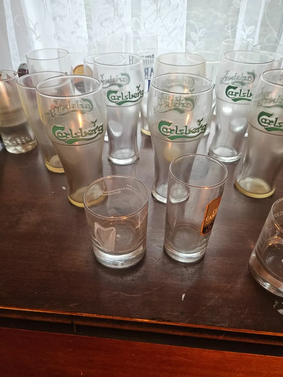 Guinness Beamish Carlsberg Harp Pint Glasses - Image 3