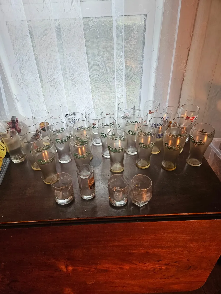 Guinness Beamish Carlsberg Harp Pint Glasses - Image 1