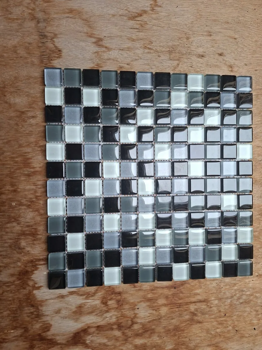 Glass Slate Mosaic Grey Mix Tiles
