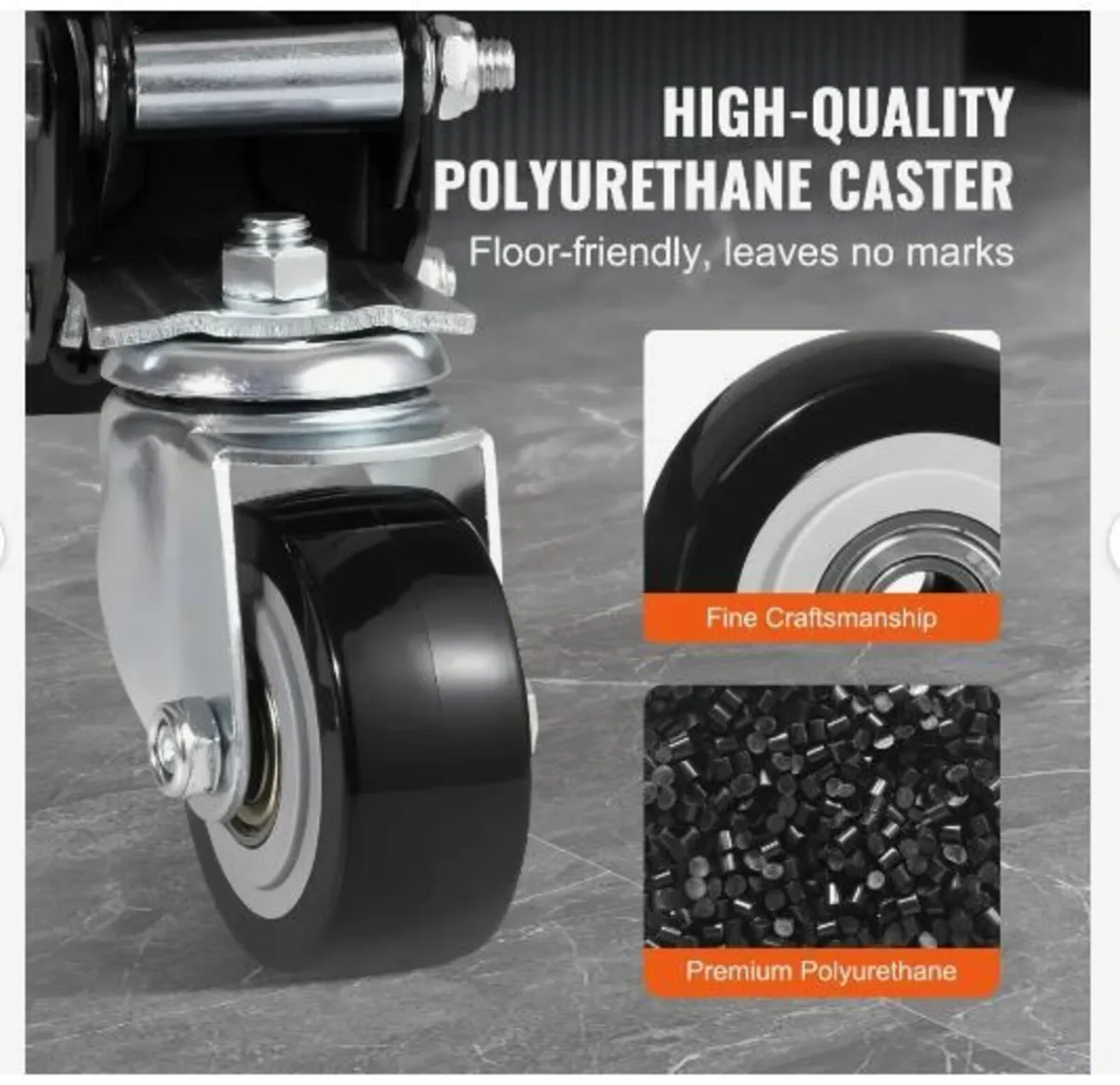 Workbench Caster Wheels, 74.8kg Load Capacity - Image 3