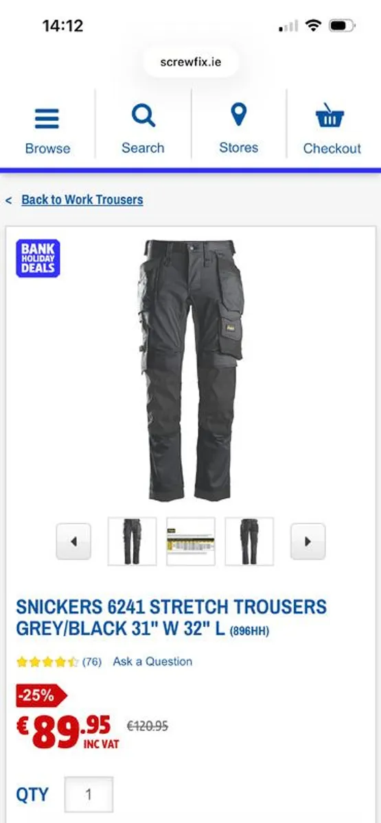 Work Shoes Solid Gear & Snickers Trousers - Image 1